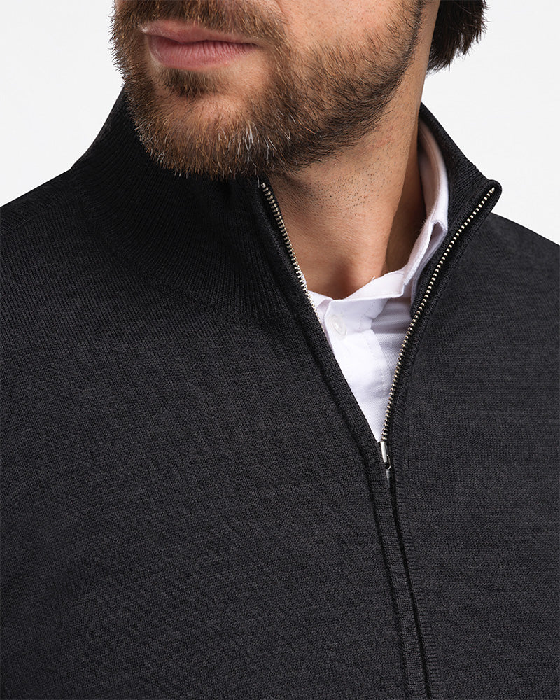 Kvist Merino 3/4-Zip Charcoal
