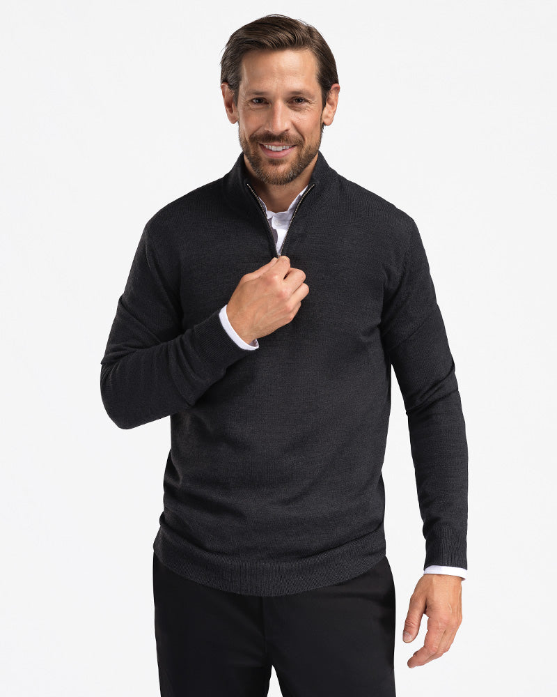 Kvist Merino 3/4-Zip Charcoal