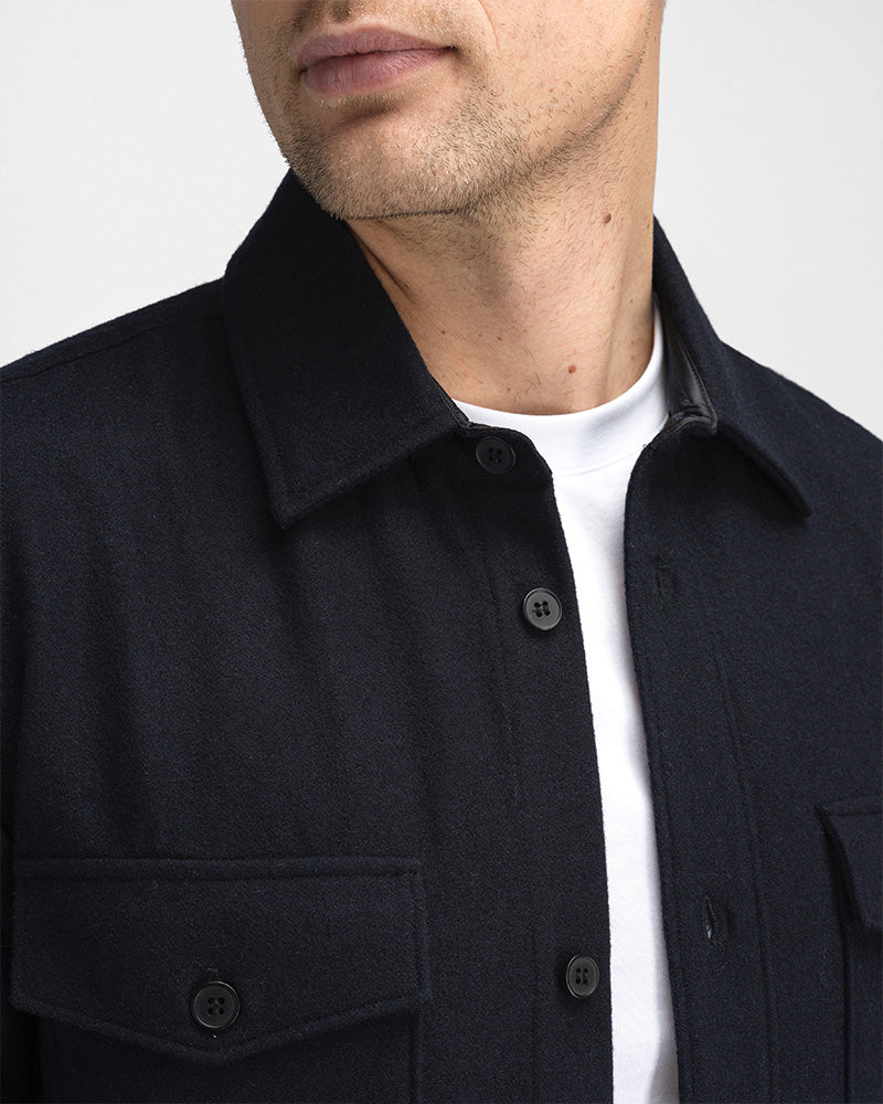 Overshirt Wool Navy