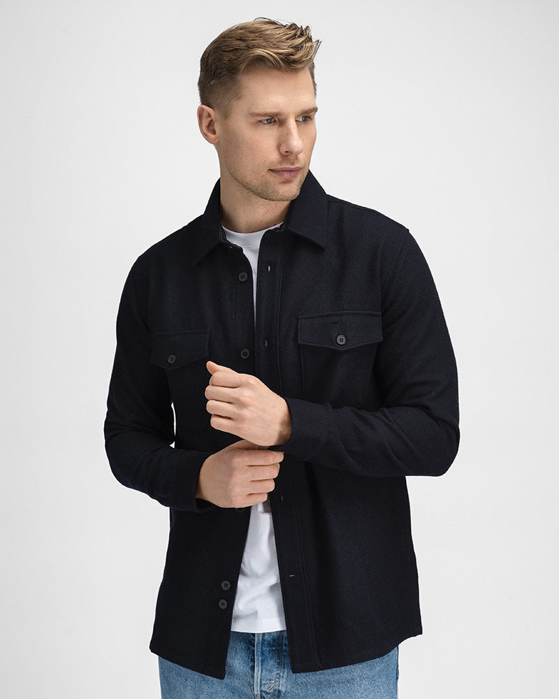 Overshirt Wool Navy