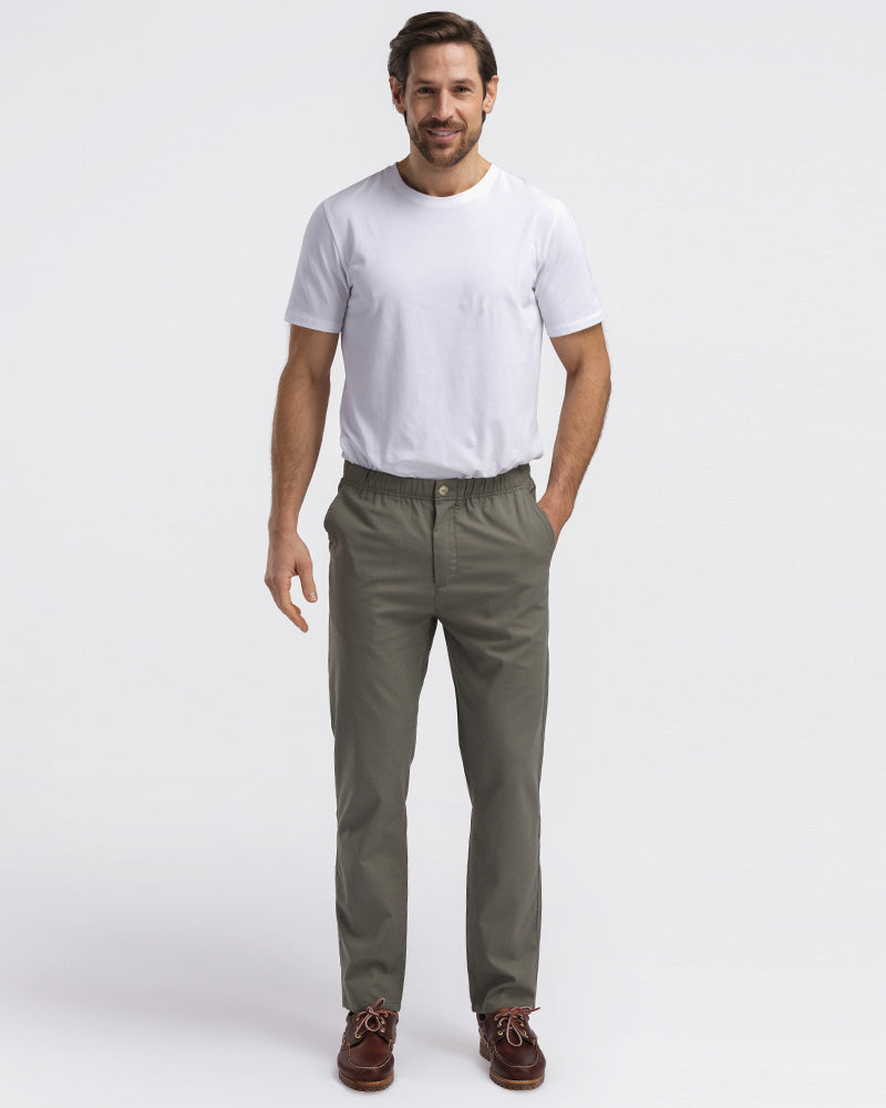 2pk Premium Linen Pants + Overshirt Olive