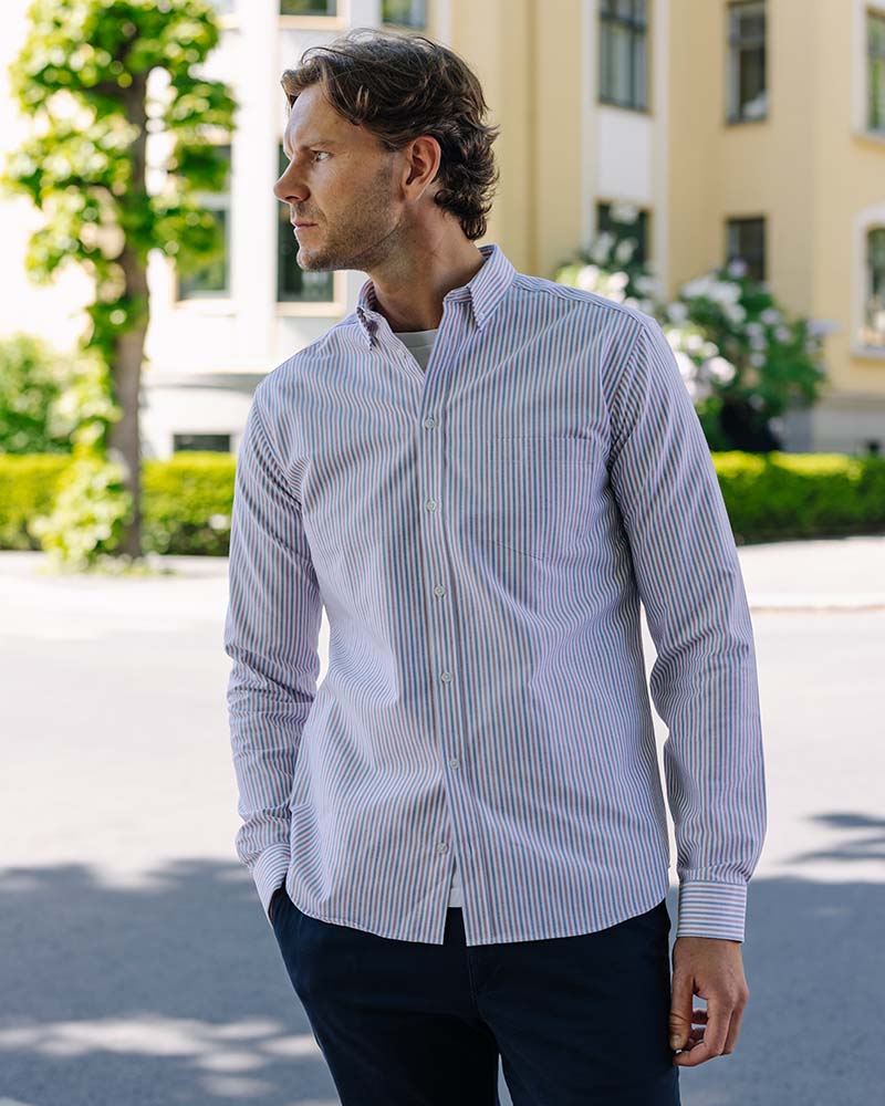 Perfect Shirt Red and Blue Striped