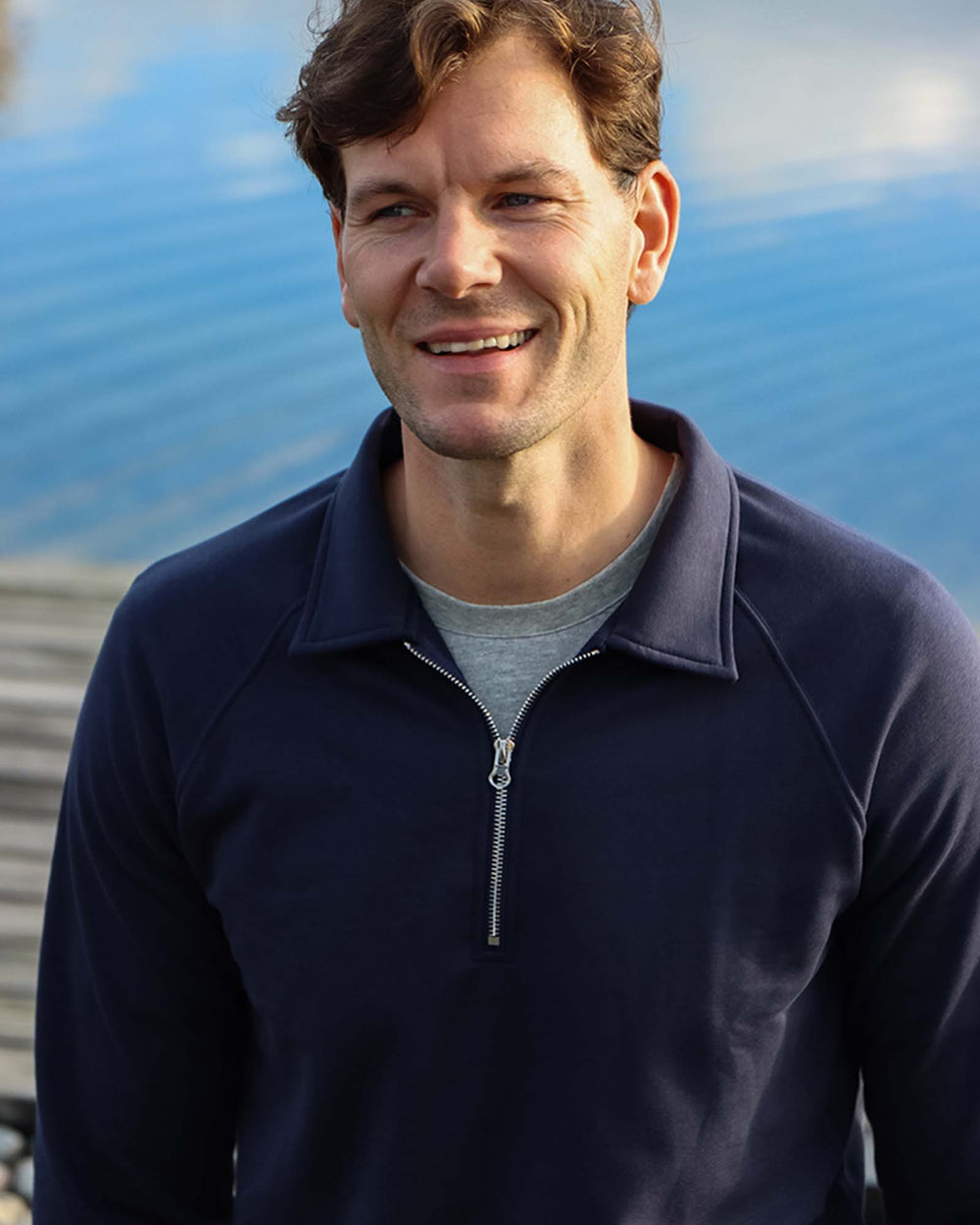 Rugby Half Zip Navy