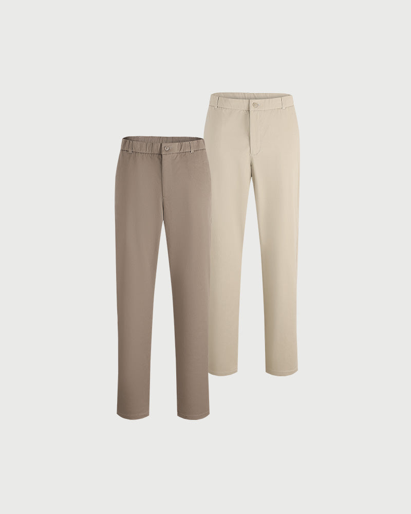 2pk Chinos 2.0 Beige + Walnut