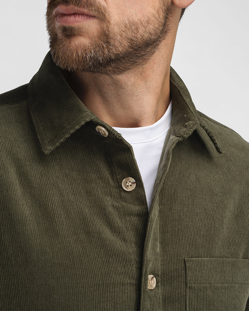 Cord Overshirt Green