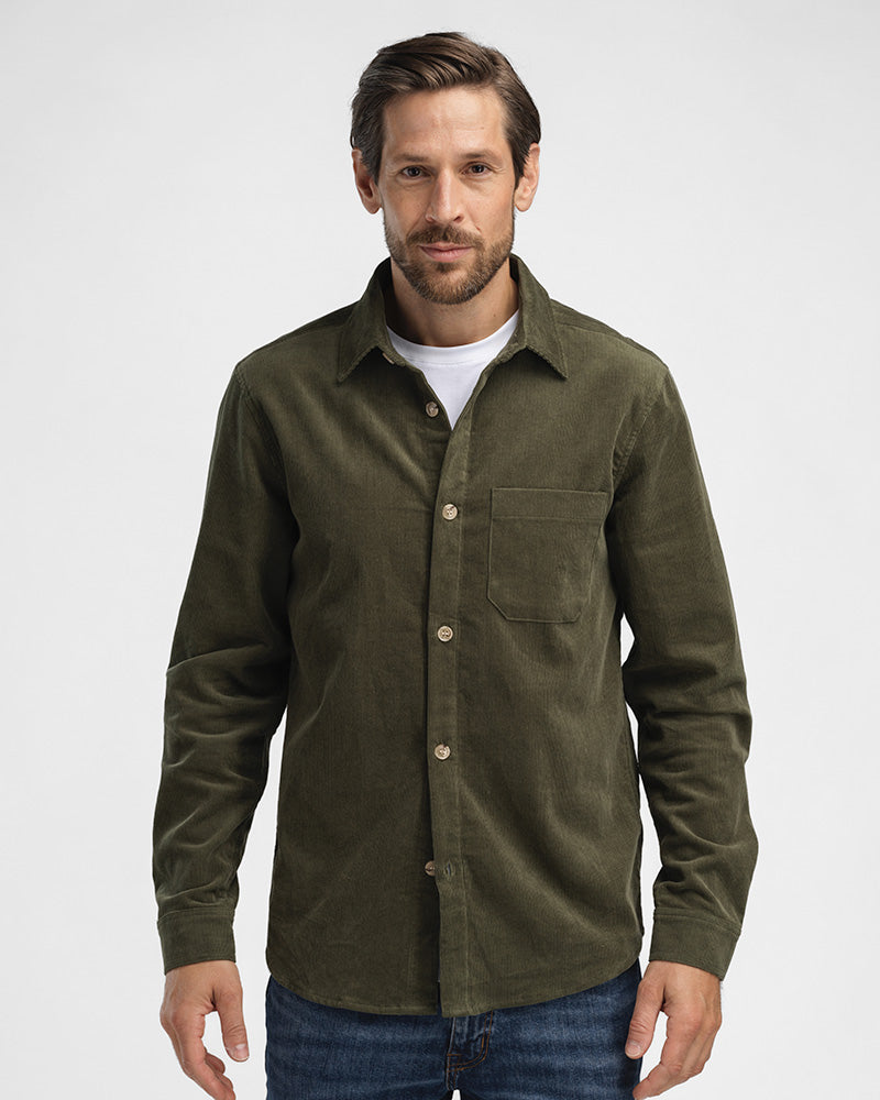 Cord Overshirt Green