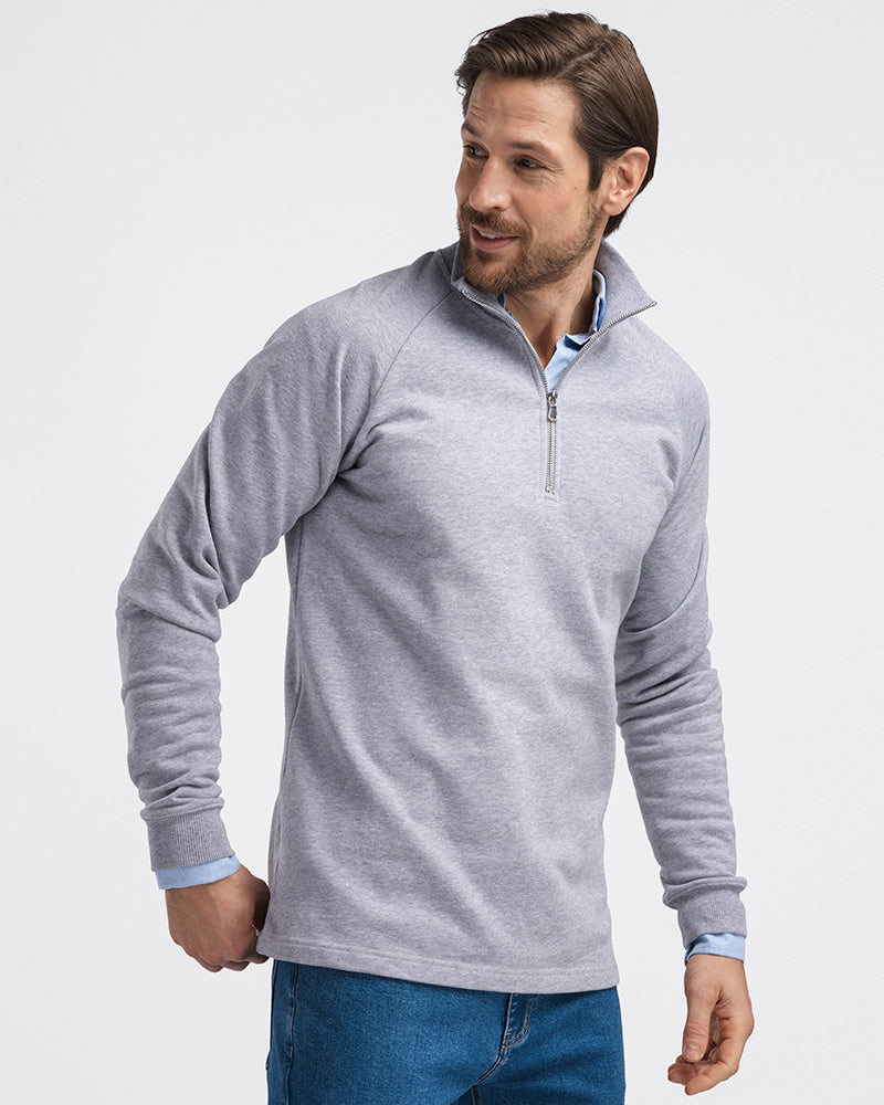 Timeless Half-Zip Grey Melange