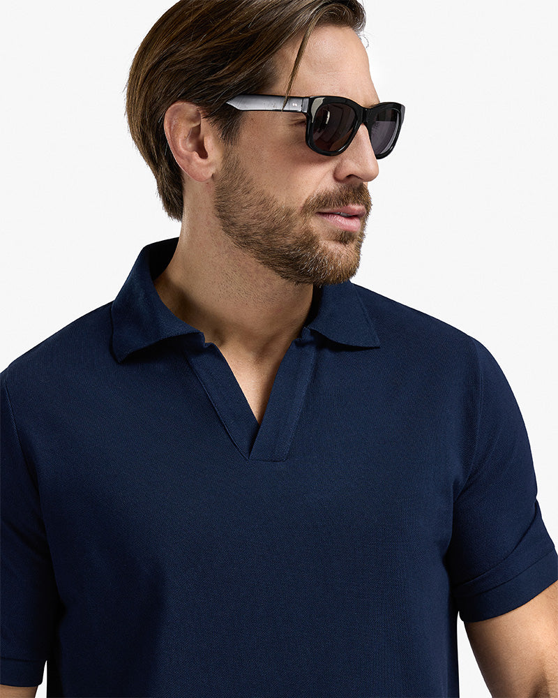 Piqué Short Sleeve Navy