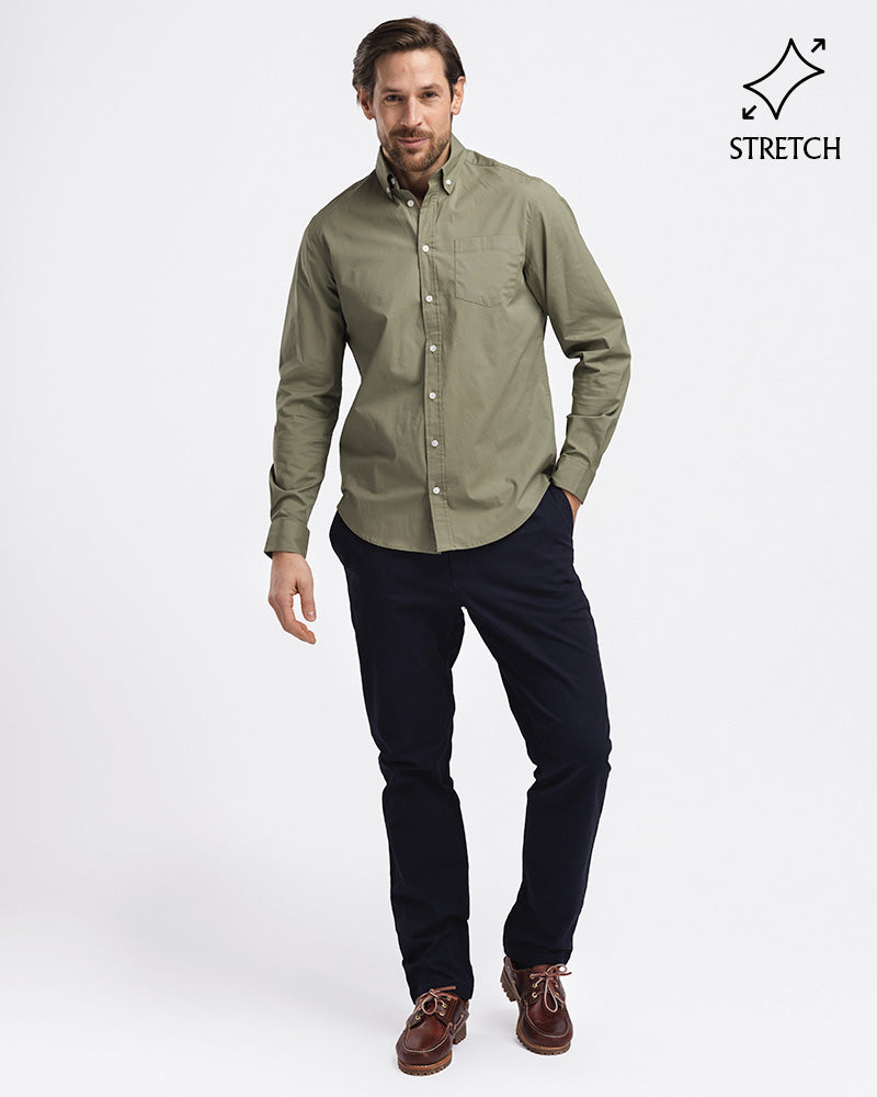 Perfect Stretch Shirt Poplin Green