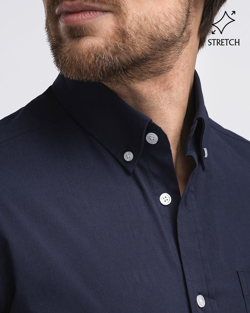 Perfect Stretch Shirt Poplin Navy