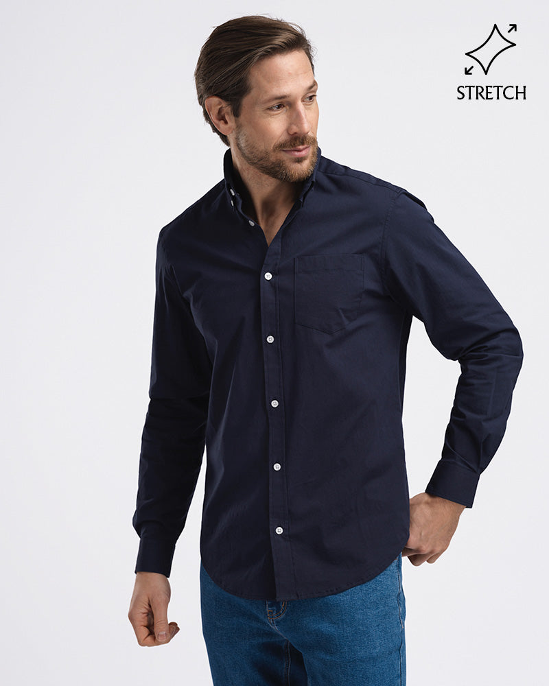 Perfect Stretch Shirt Poplin Navy