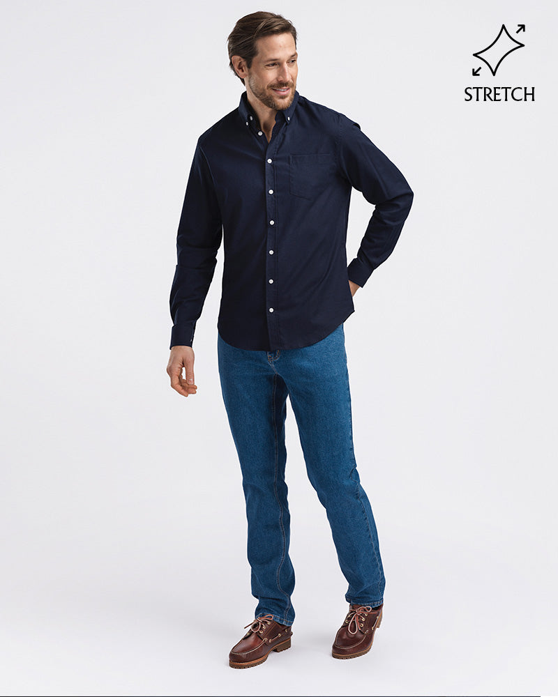 Perfect Stretch Shirt Poplin Navy