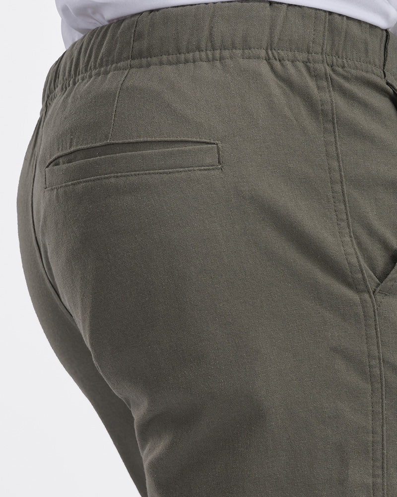 Premium Linen Pants Olive